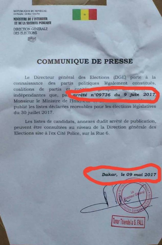 Bourde de la Direction générale des élections sur deux dates