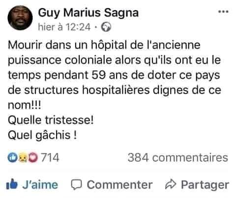 Guy Marius Sagna arrêté pour avoir donné son opinion sur la mort de Tanor et l'hospitalisation de Boun Dionne en France.