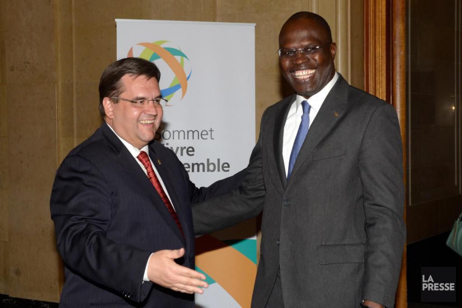 Le maire Denis Coderre en juin 2015 avec son homologue de Dakar, Khalifa Sall,